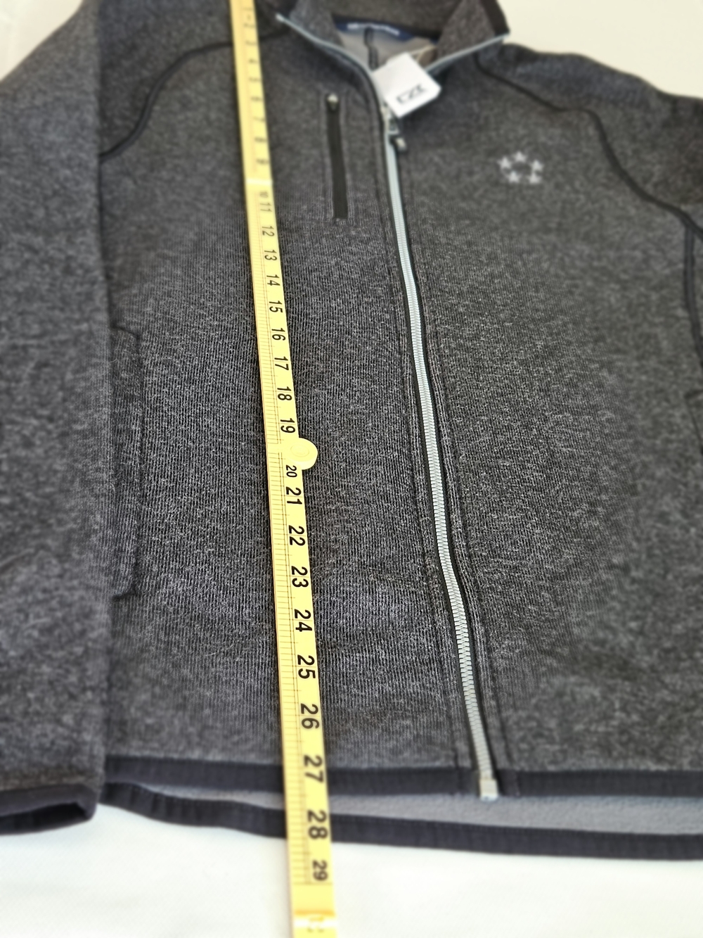 Cutter & Buck Men’s Medium Sweater Fleece Full-Zip Jacket Dark Charcoal Gray NWT - Picture 12 of 16